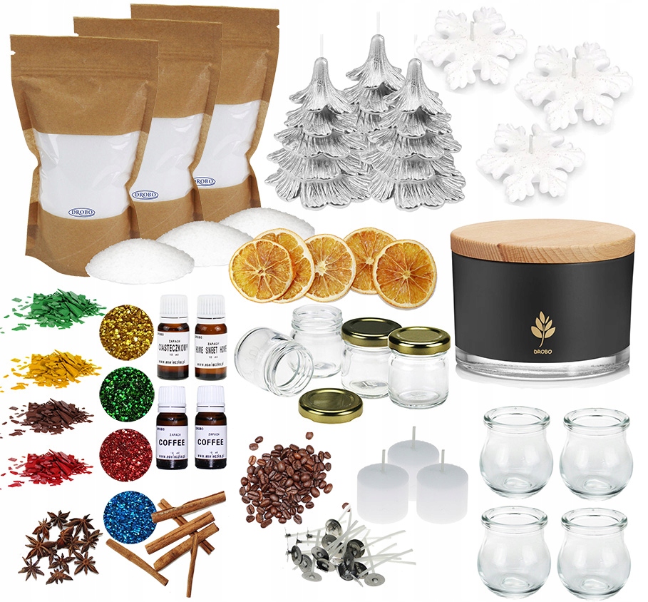 Velká sada na výrobu svíček XXL svíčky pro vánoční dekorace 26