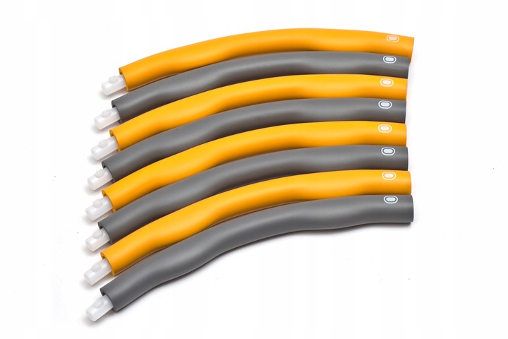 HULA HOP Z WYPUSTKAMI FITI 96 CM,SZARO-POMARAŃCZOWE Marka 4everfit