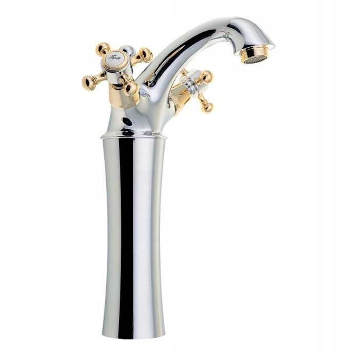 Sapho Antea vysoká umývadlová batéria, chróm/zlato