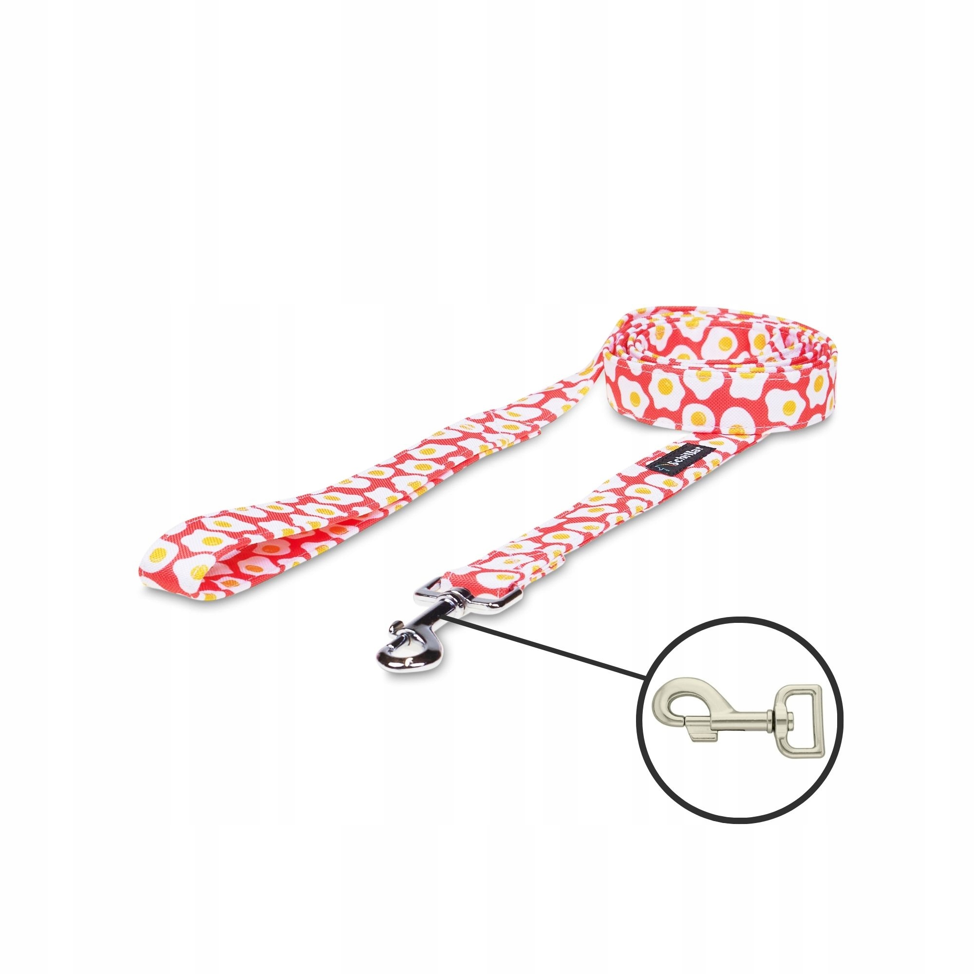 Levně Vodítko pro velkého psa sázená vejce červená 150 cm 25 mm L XL