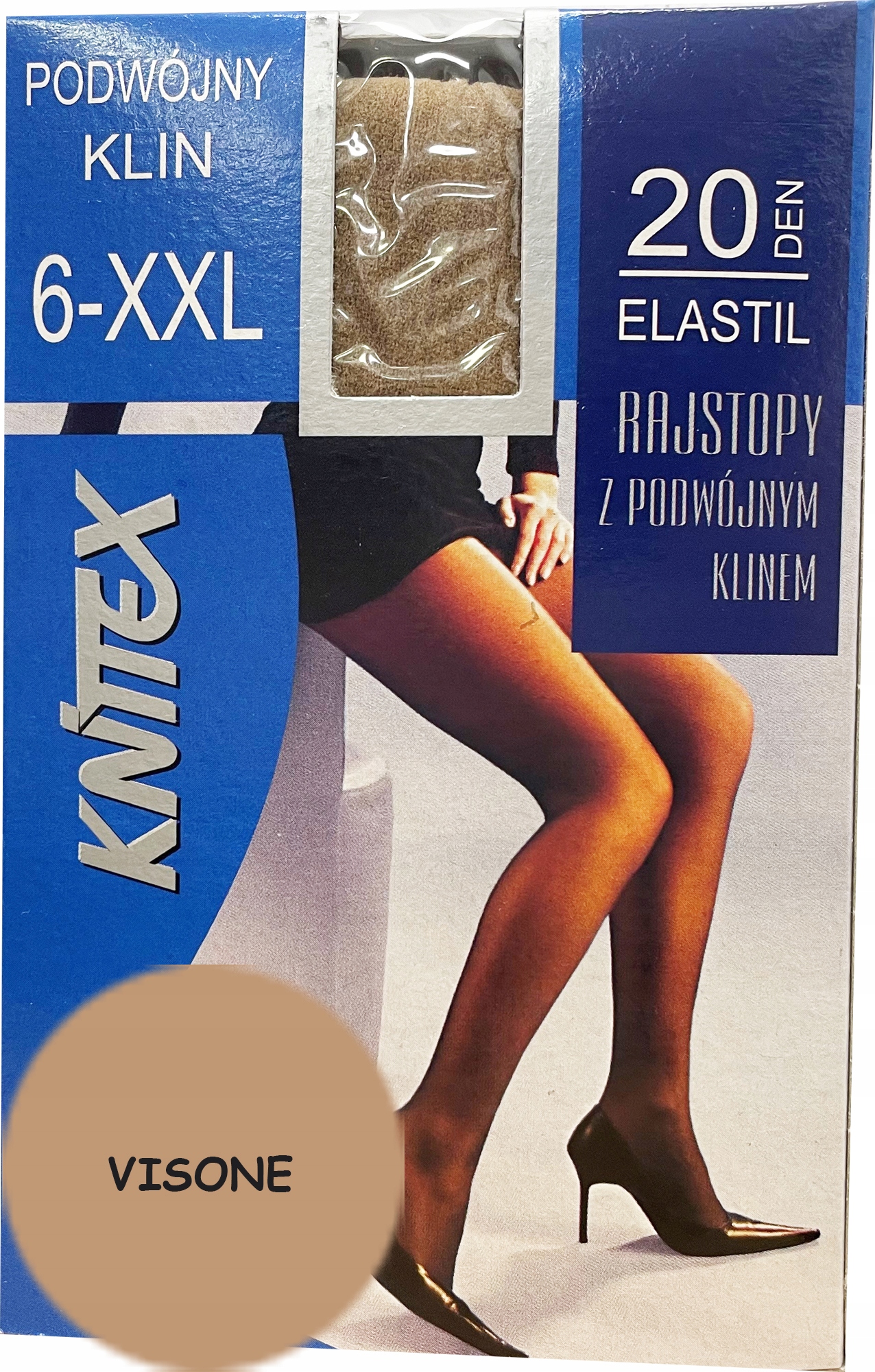 

Knittex rajstopy Elastil 20 den Visone 6 XXL