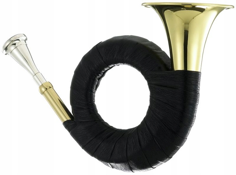 Róg myśliwski sygnałówka trąbka hejnałówka Bb Pokrowiec Rękawiczki Thomann Marka Thomann