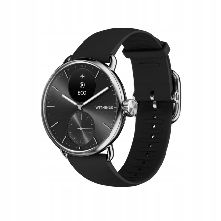 Withings Scanwatch 2, hodinky Ekg, měření tepu, teploty, 38 mm, černé