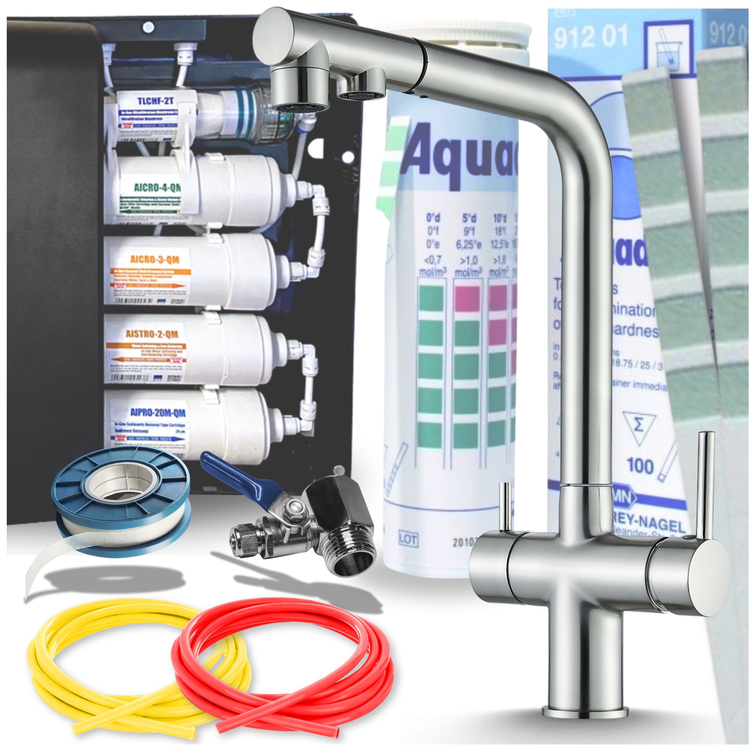 Sada na filtrování vody Kuchyňský filtr Třícestná baterie Kohoutek do kuchyně