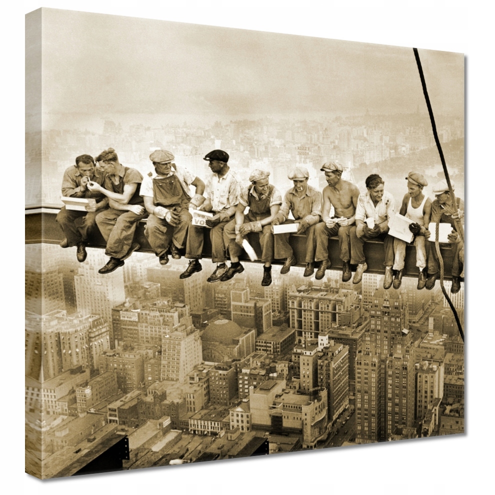 

Obrazy 20x20 Lunch na wysokości Sepia