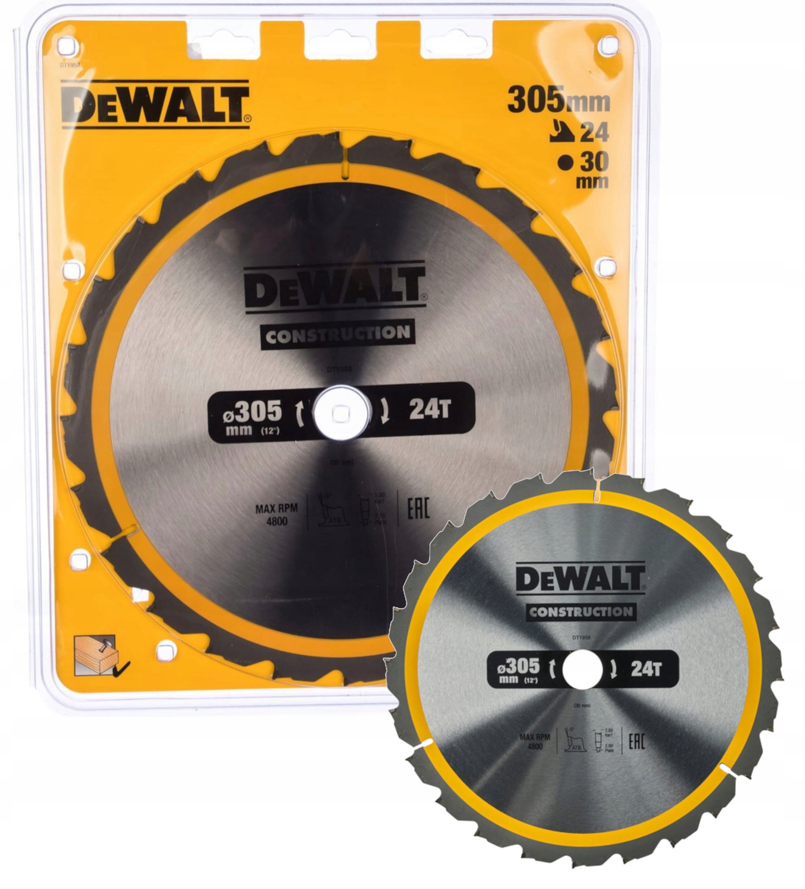 

Piła tarczowa do drewna 305mmx30mm 24z. DeWALT