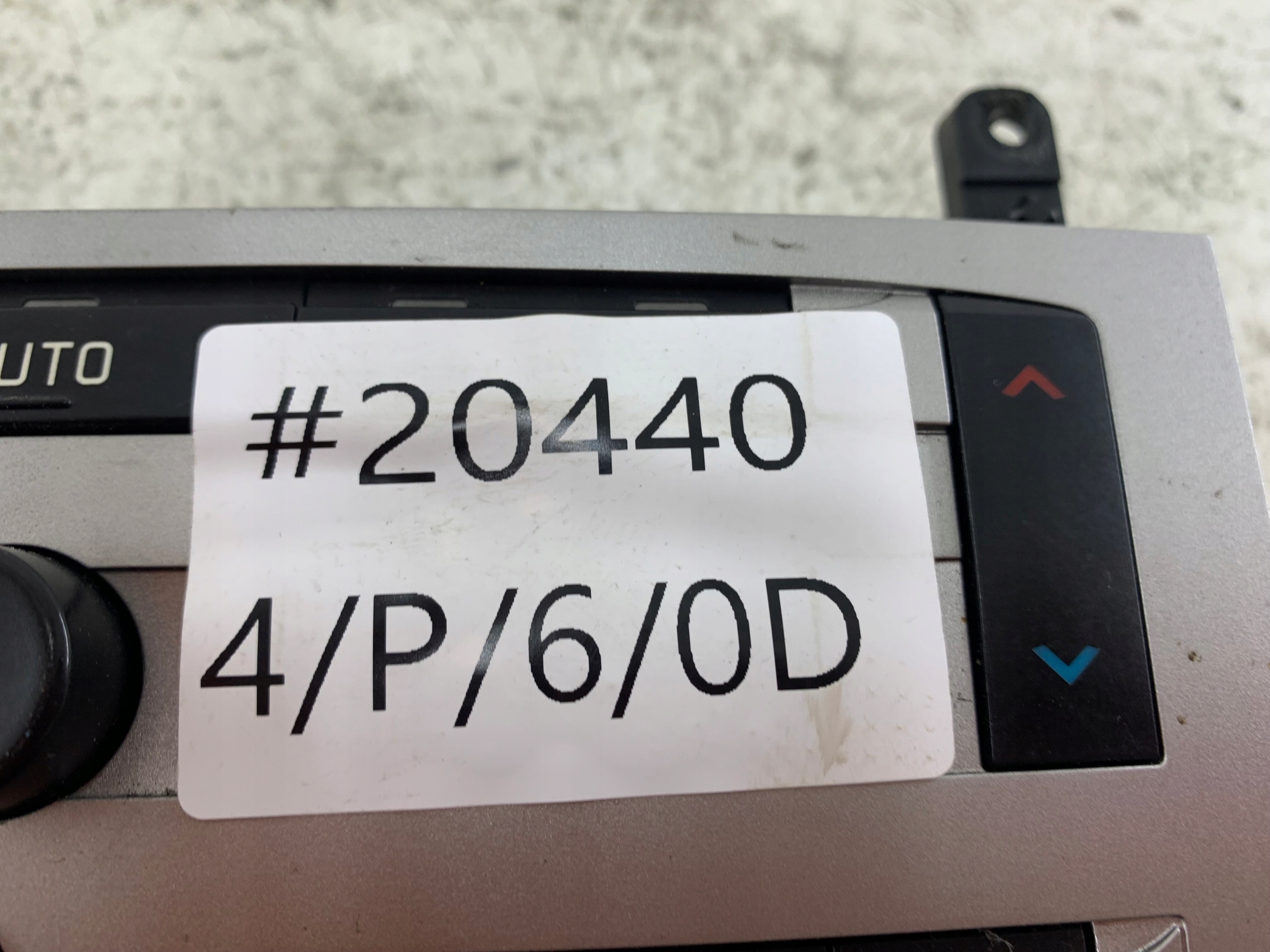 PEUGEOT 407 control air conditioning control panel 96573322YP