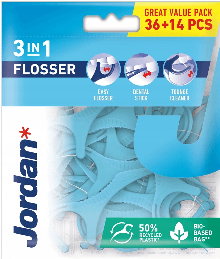 

Jordan Flosser 3w1 Nici Wykałaczka Czyścik