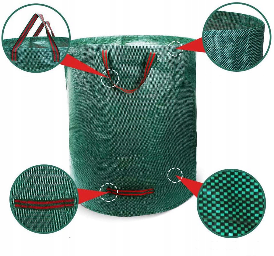 2X KOSZ TORBA OGRODOWA NA LIŚCIE TRAWE Z UCHWYTY Typ torba na liście