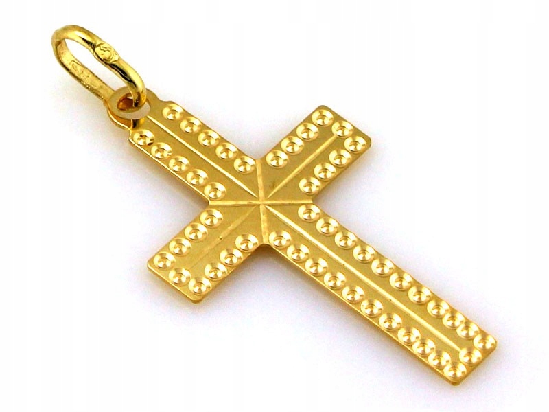 Diamantový univerzální křížek ze žlutého nadčasového zlata 585, dárek