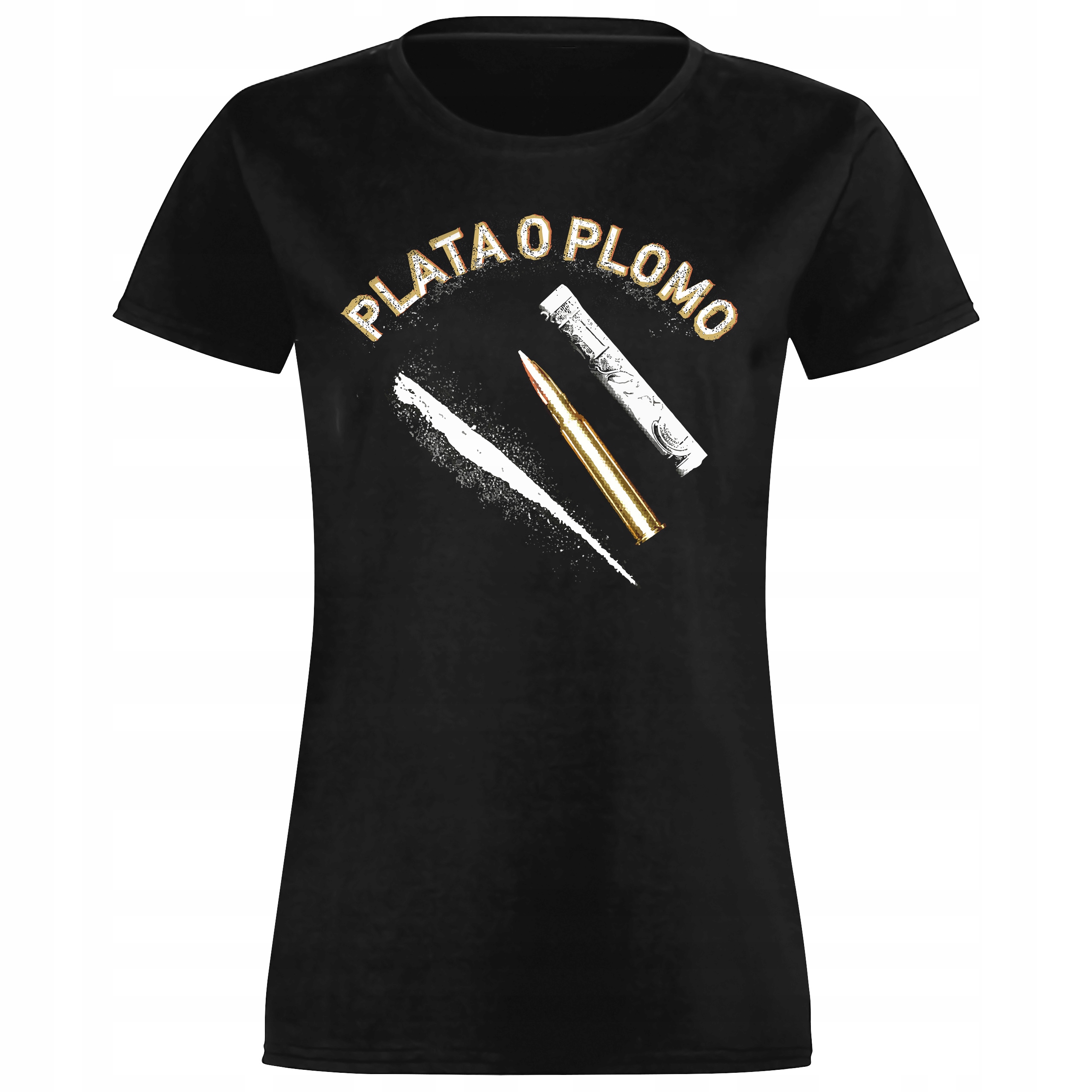 

Damska Koszulka T-shirt Plata O Plomo Escobar L