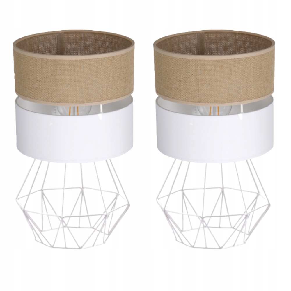 Noční Lampa Stolní Jutová Sada 2 Ks Sada