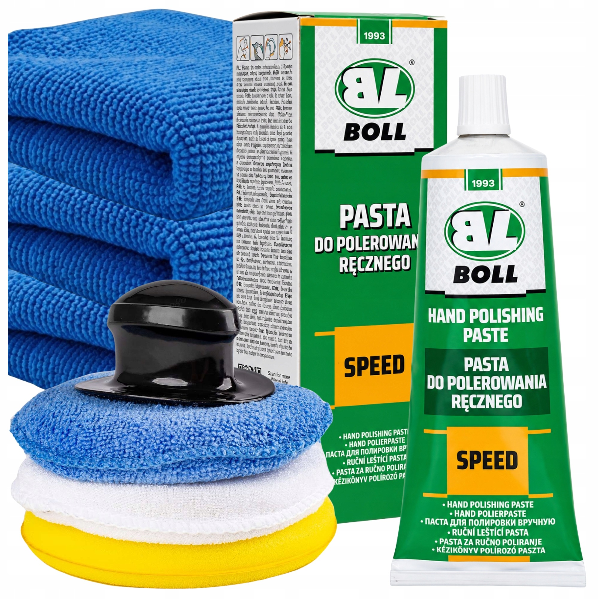 Pasta polerska do lakieru Polerowania Ręcznego usuwania rys Boll Zestaw