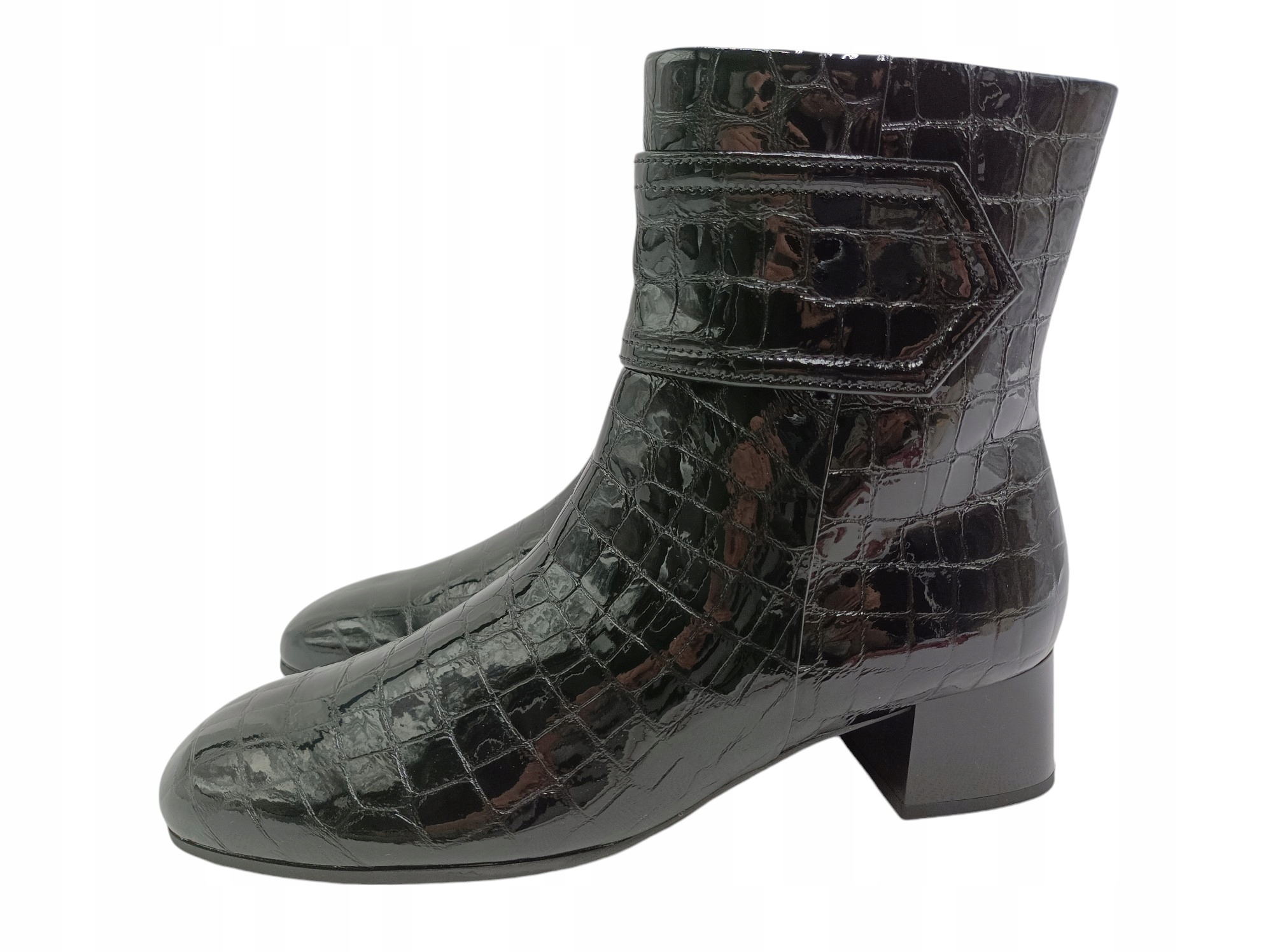 Gabor 55.700.90, černé dámské kotníkové boty na podpatku, velikost 40