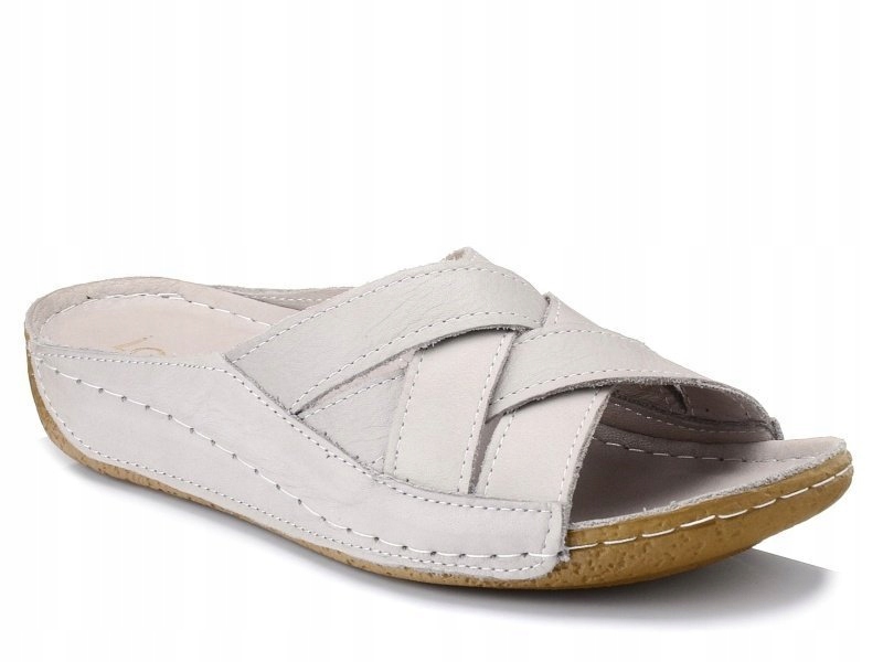 

Klapki damskie skórzane Loretta Vitale 09 szare 40