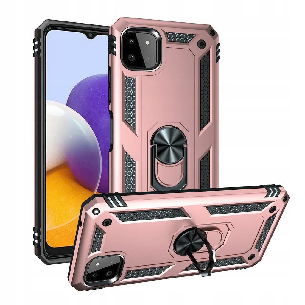 ETUI PANCERNE ARMOR RING DO SAMSUNG A22 5G + SZKŁO Marka Inna