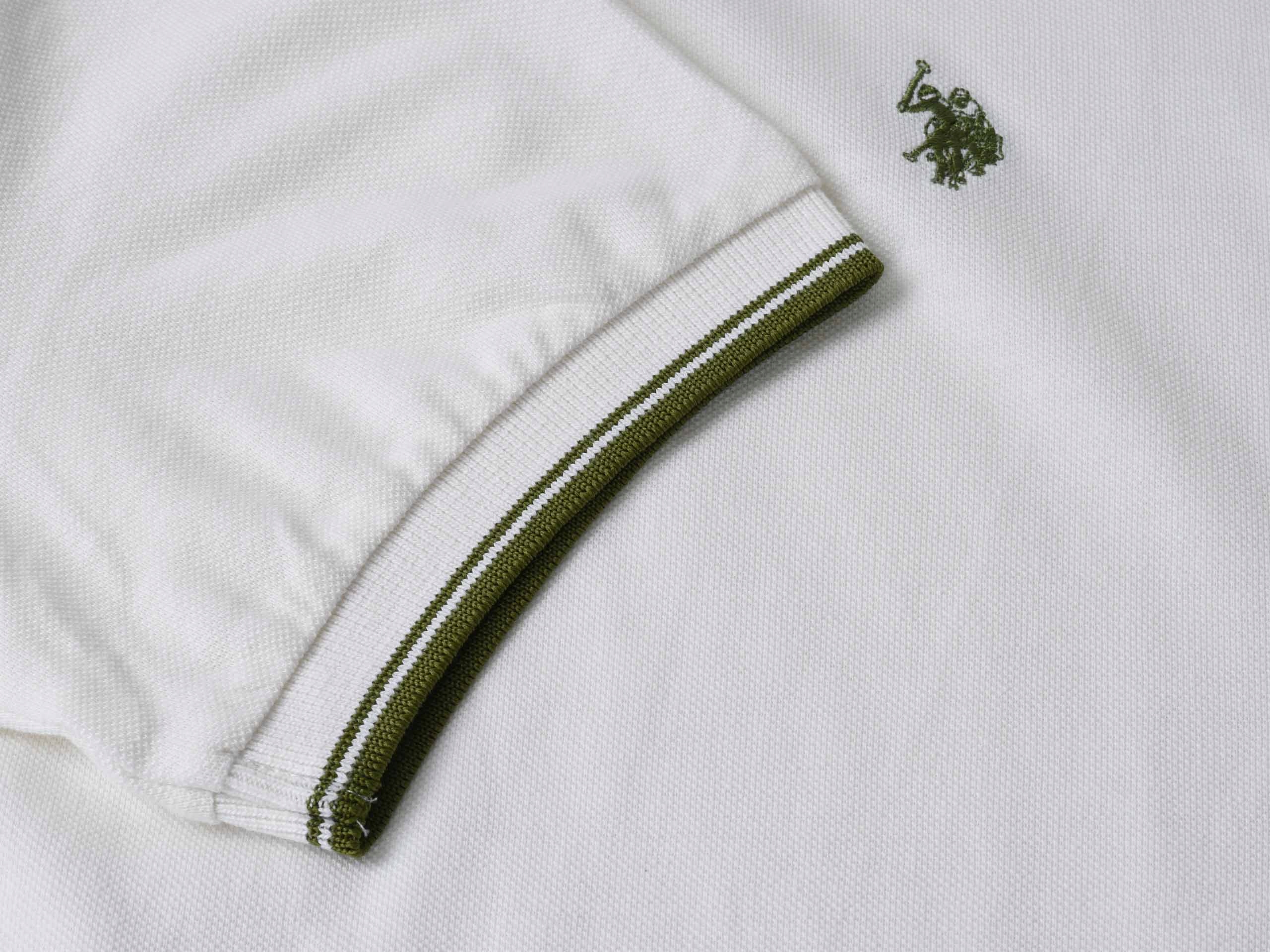 U.S. POLO ASSN. - MĘSKA KOSZULKA POLO NSPE 197 64980 41029 101 POLÓWKA Wzór dominujący bez wzoru