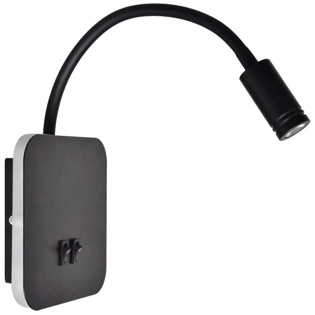 Milagro Nočná lampa 2x8W Led Base čierna/biela Usb 4000K