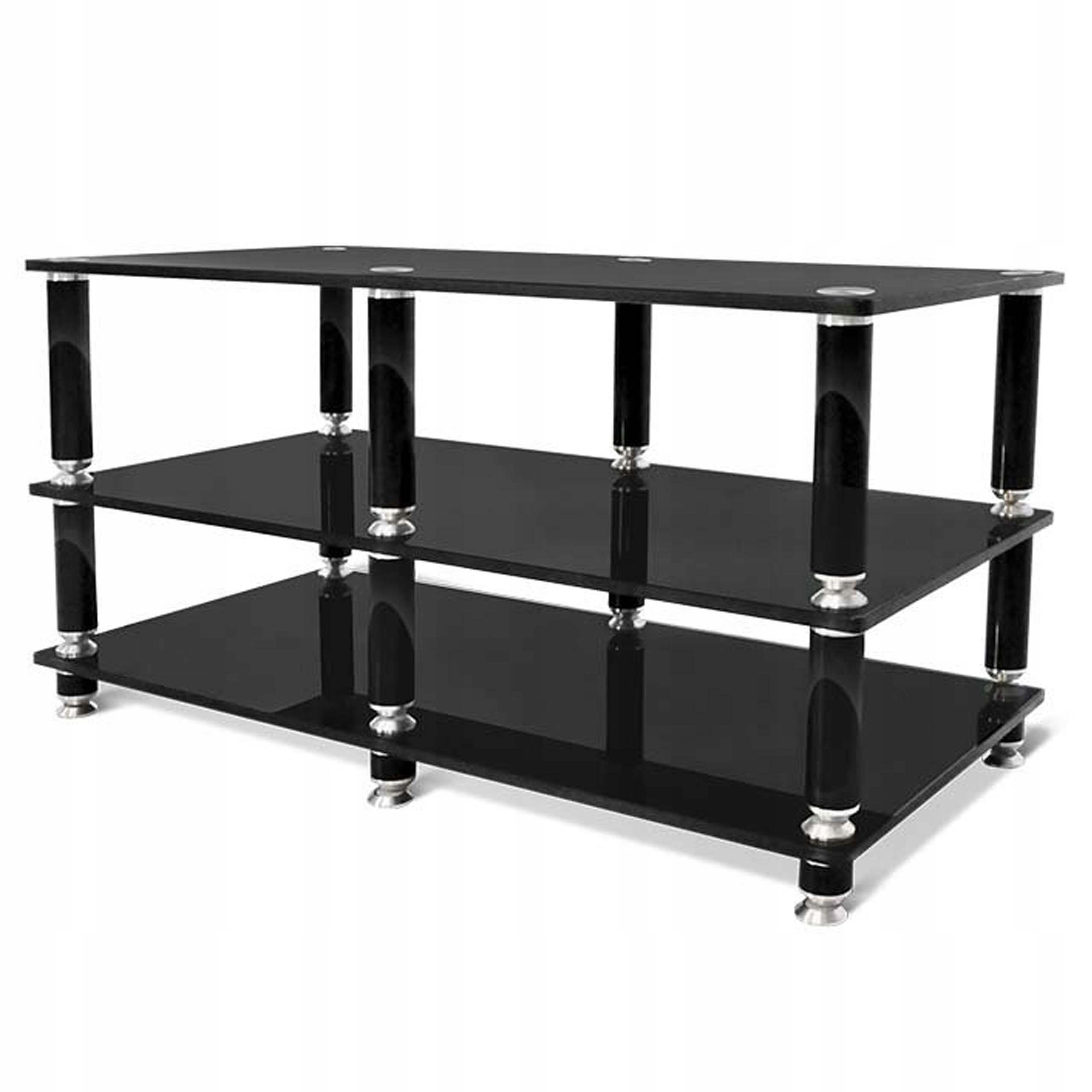 Norstone Stabbl Av Modułowy Stolik Rtv Z Półkami Na Tv Sprzęty Audio Czarny