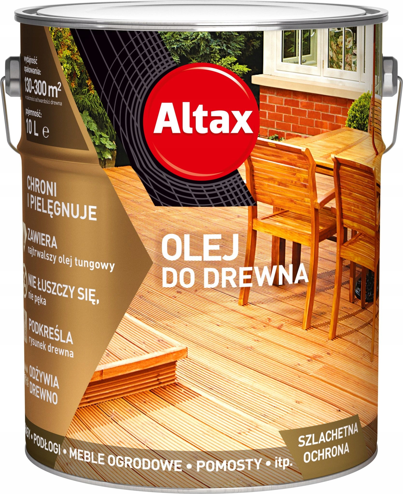 

Altax olej do drewna mebli tarasów 10L Bezbarwny