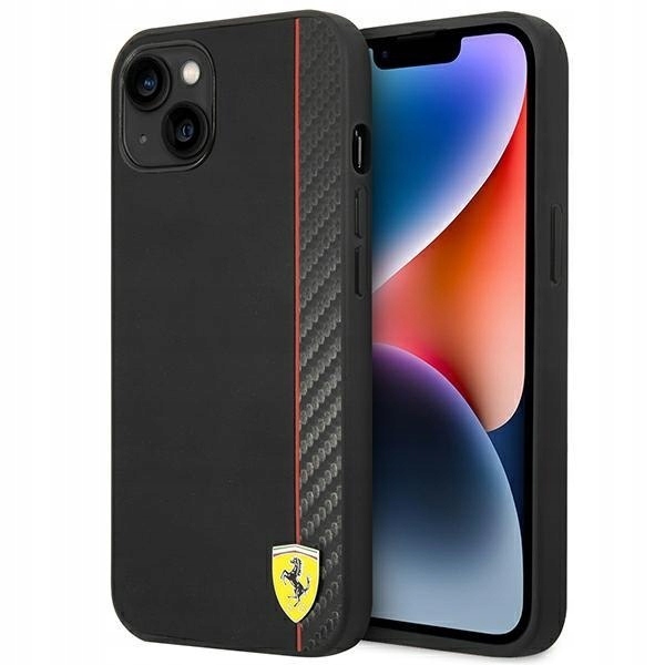 Ferrari Carbon Pouzdro pro iPhone 14 Plus (Černé)