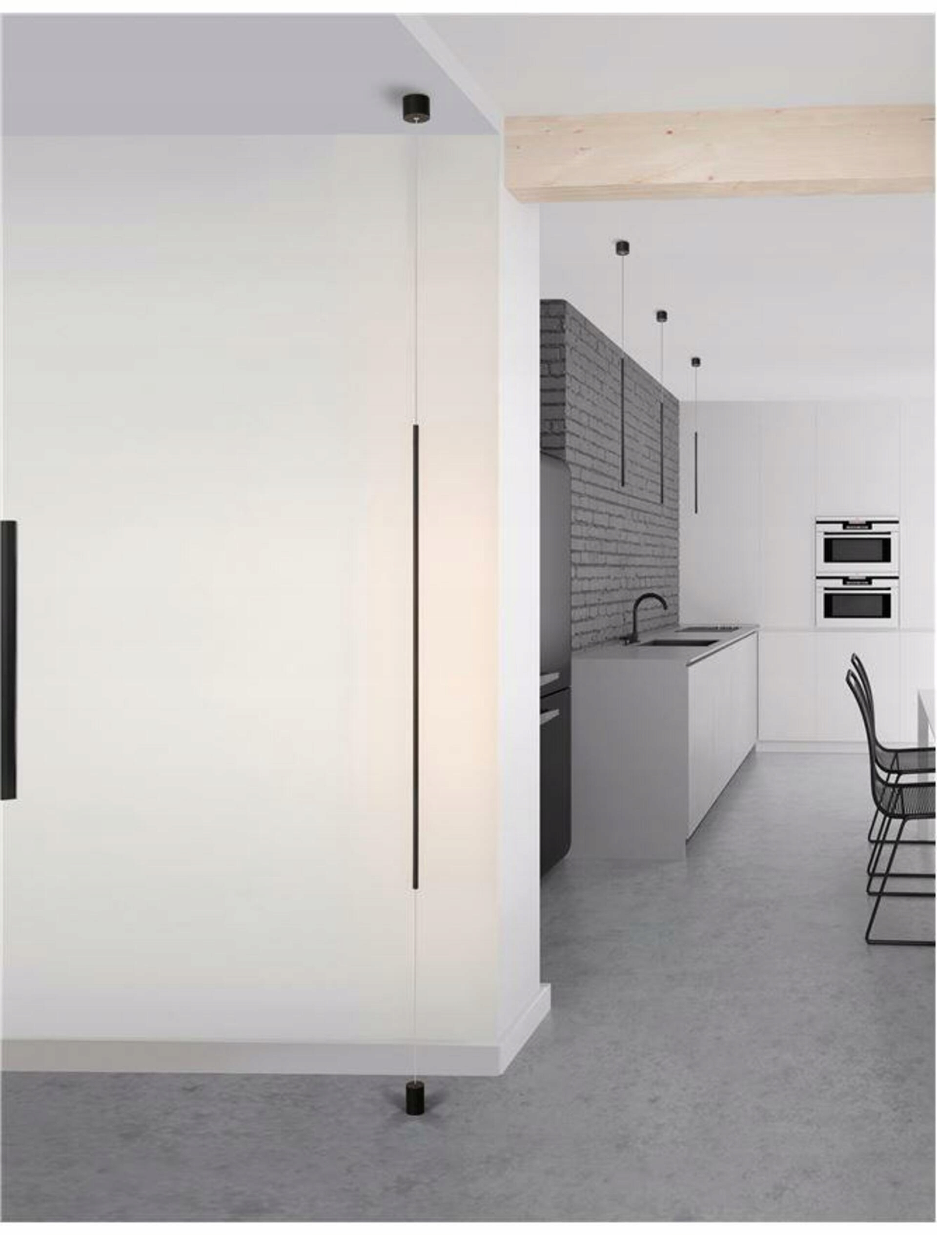 Nova Luce závesné svietidlo Elettra čierny hliník Led 20W 230V 3000K IP20 908