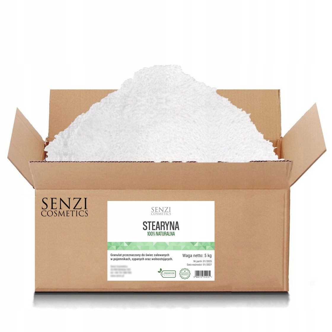 Rostlinná Stearina pro odlévání svíček Kyselina stearová vytvrzuje svíčky 5 kg