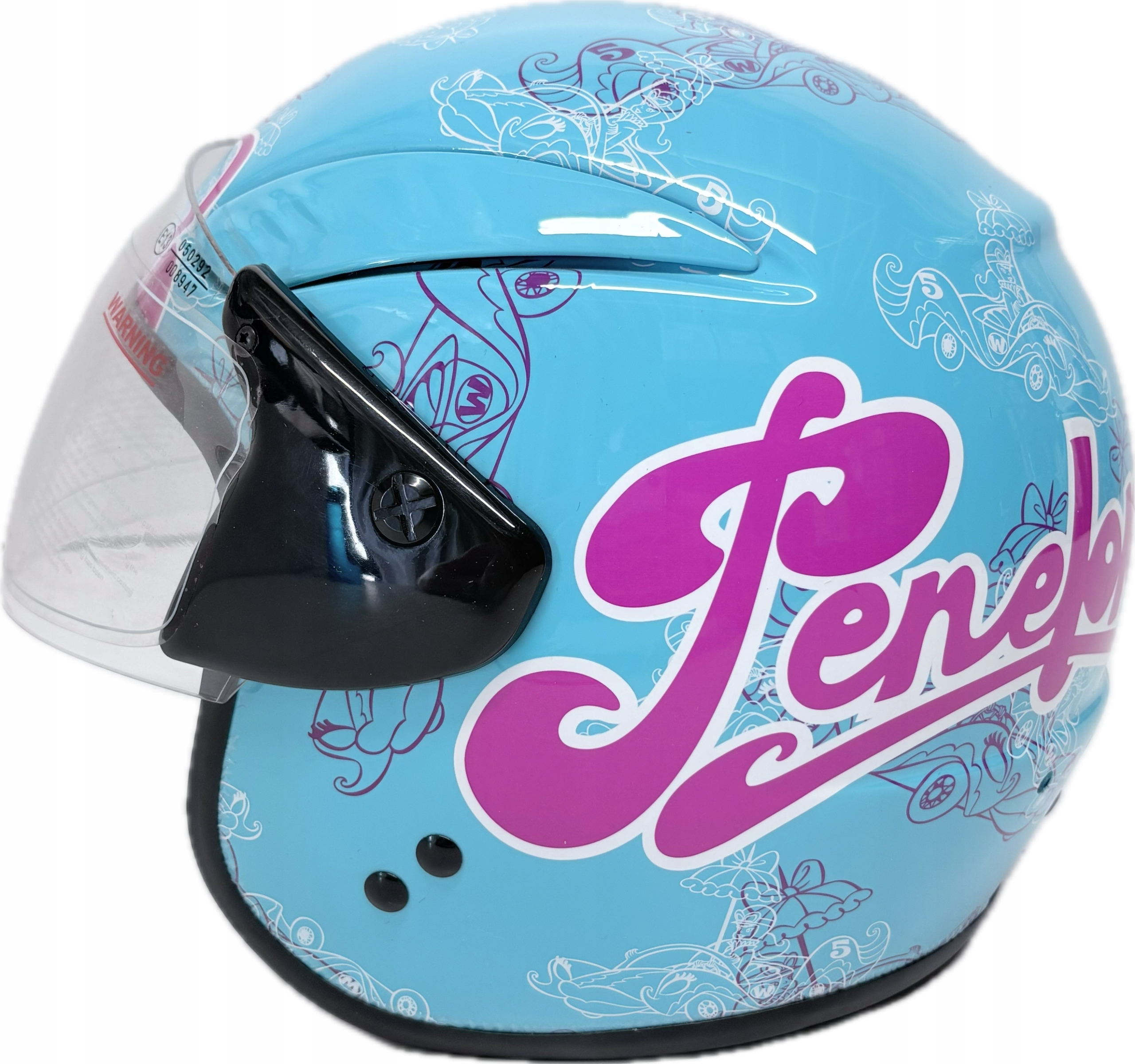 Otvorená Prilba Detská Motocyklová Veľ S/m Limitovaná Penelope Pink