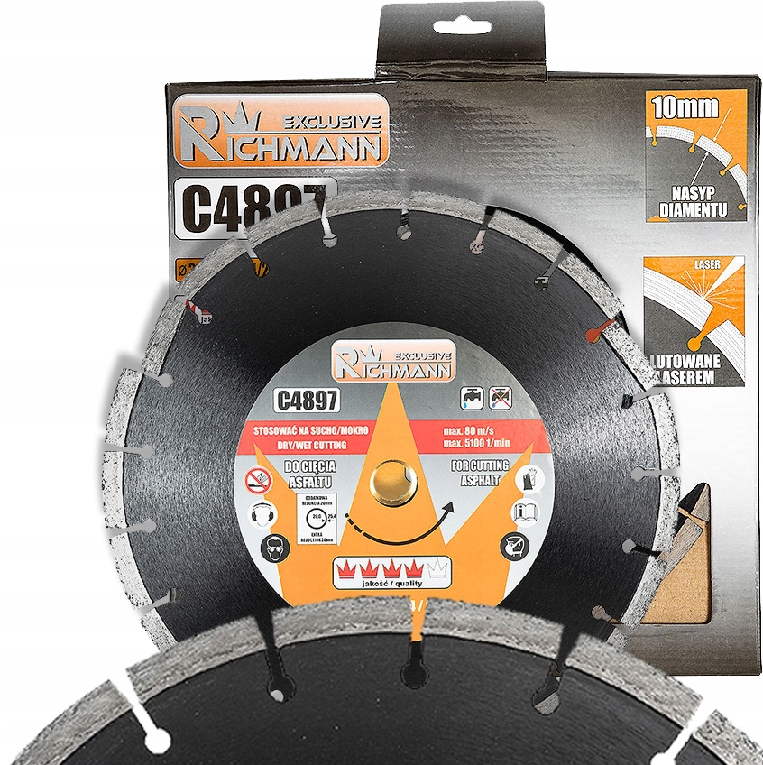 TARCZA DIAMENTOWA DO CIĘCIA ASFALTU TNĄCA NA SUCHO I MOKRO 300x25,4/20 MM R