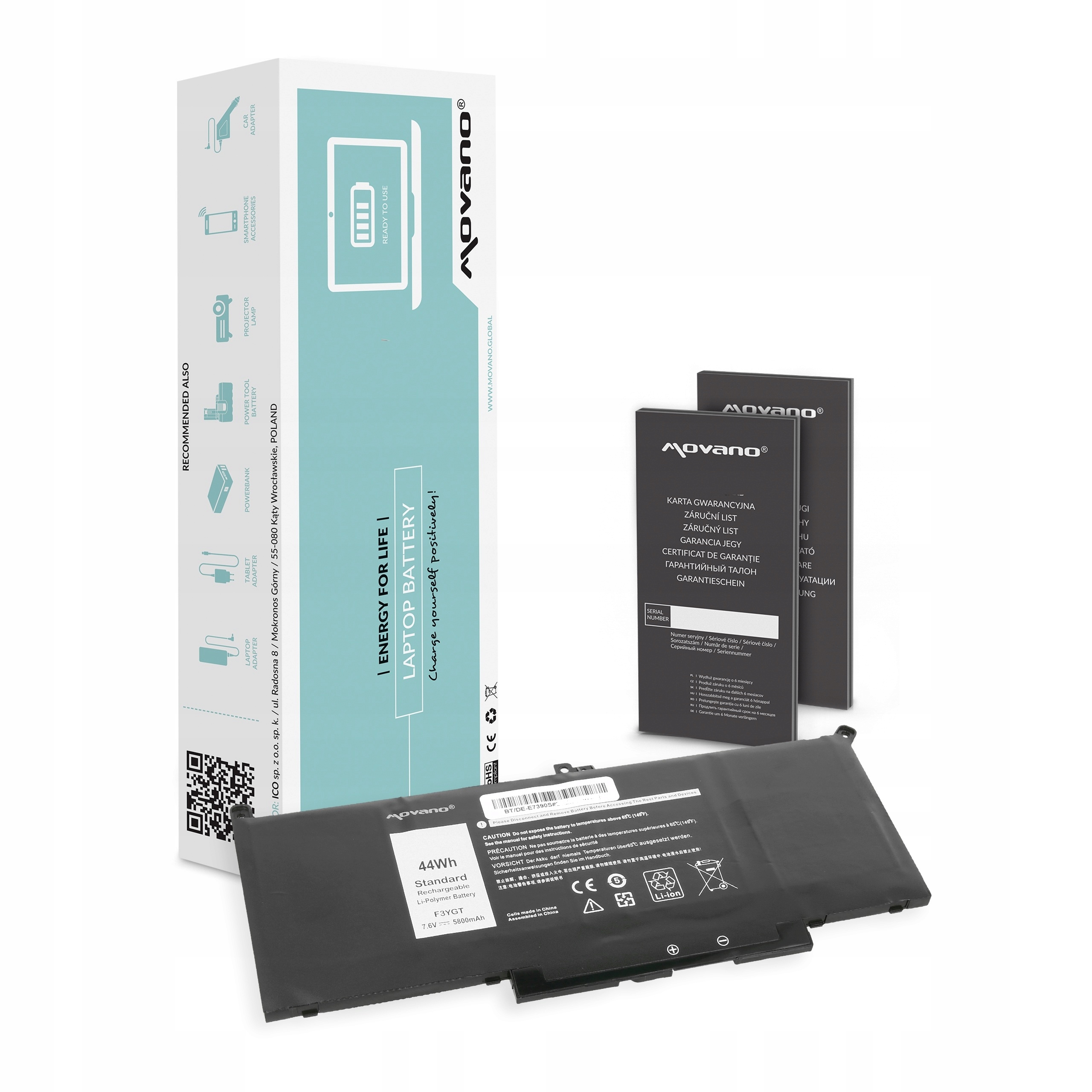 Bateria do Dell 7280 7290 7380 7390 7480 7490 F3YGT MYJ96