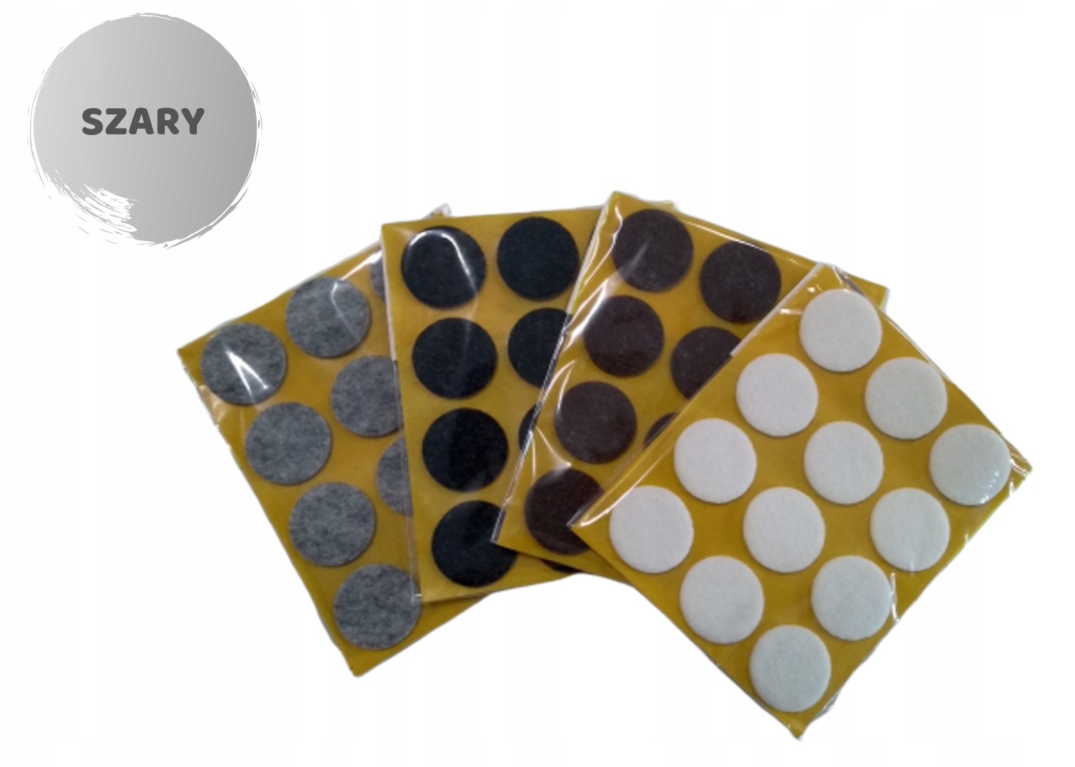 

Podkładki Filcowe Samoprzylepne Szary, Koła 12SZT
