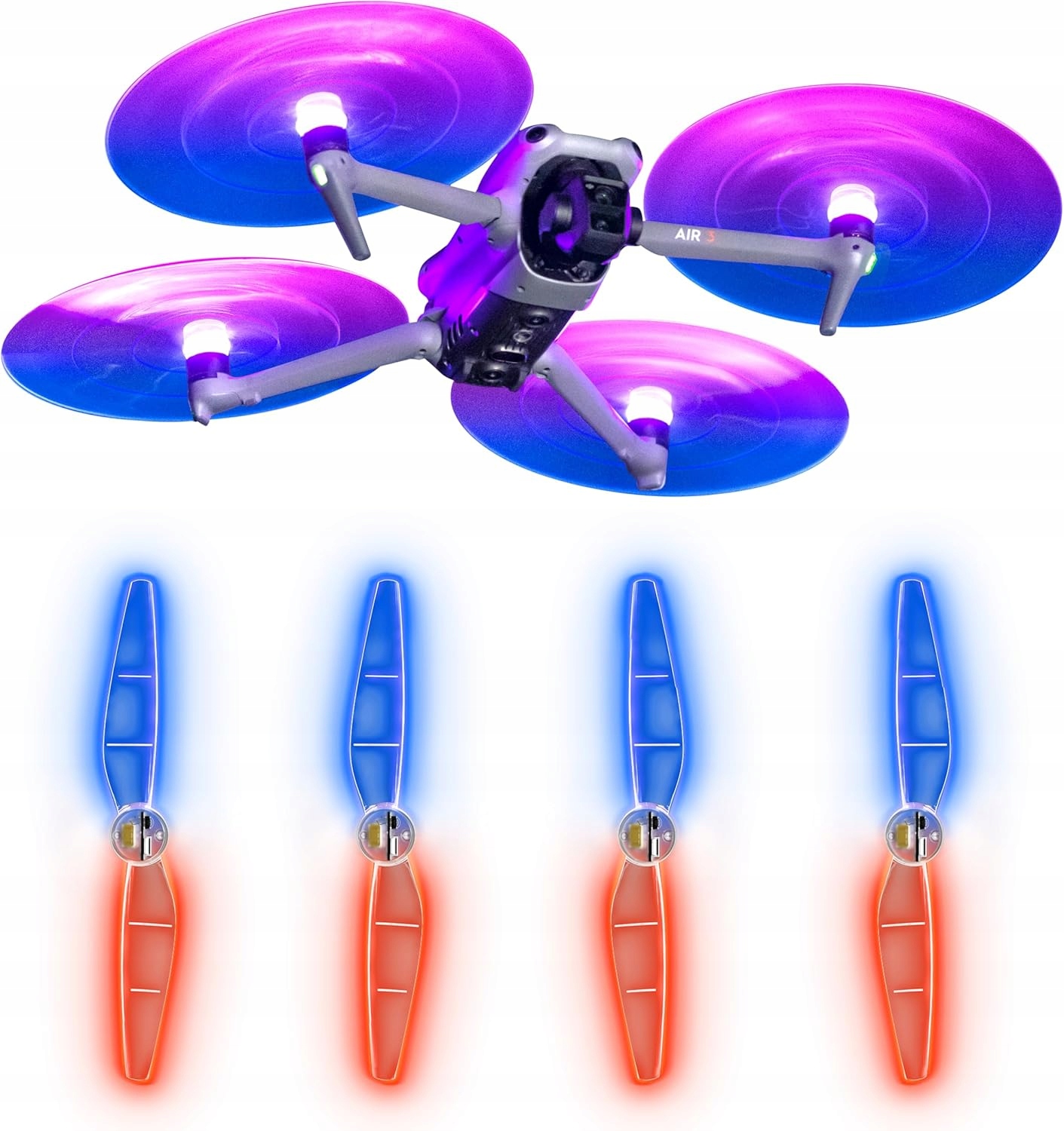 Led vrtule pro Dji Air 3S Air 3 Tiché svítící noční 4ks Startrc