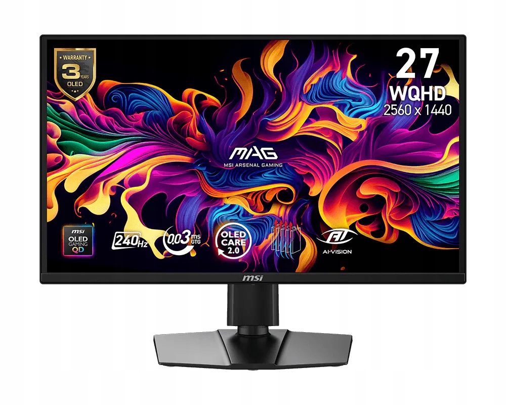 Msi Mag 272QP Qd-oled X24 Gaming monitor 26,5" QD-OLED/2560x1440(WQHD)/240H