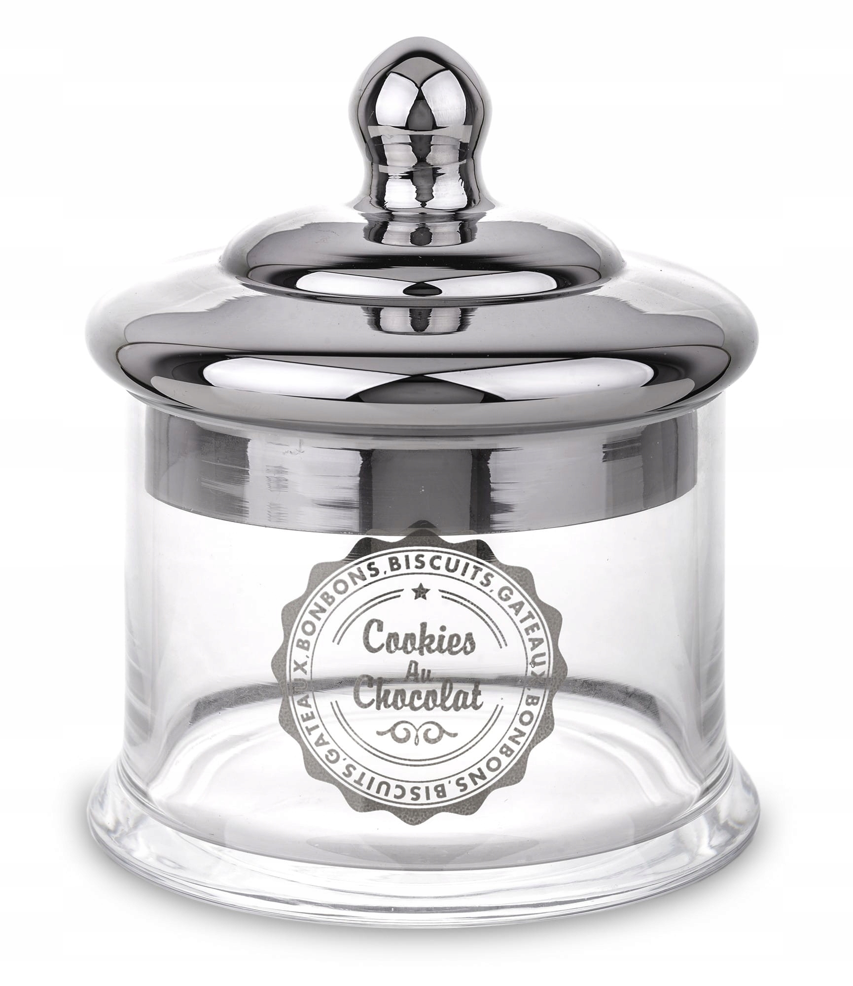 

Szklany Pojemnik Dekoracyjny Srebrny 16x13x13