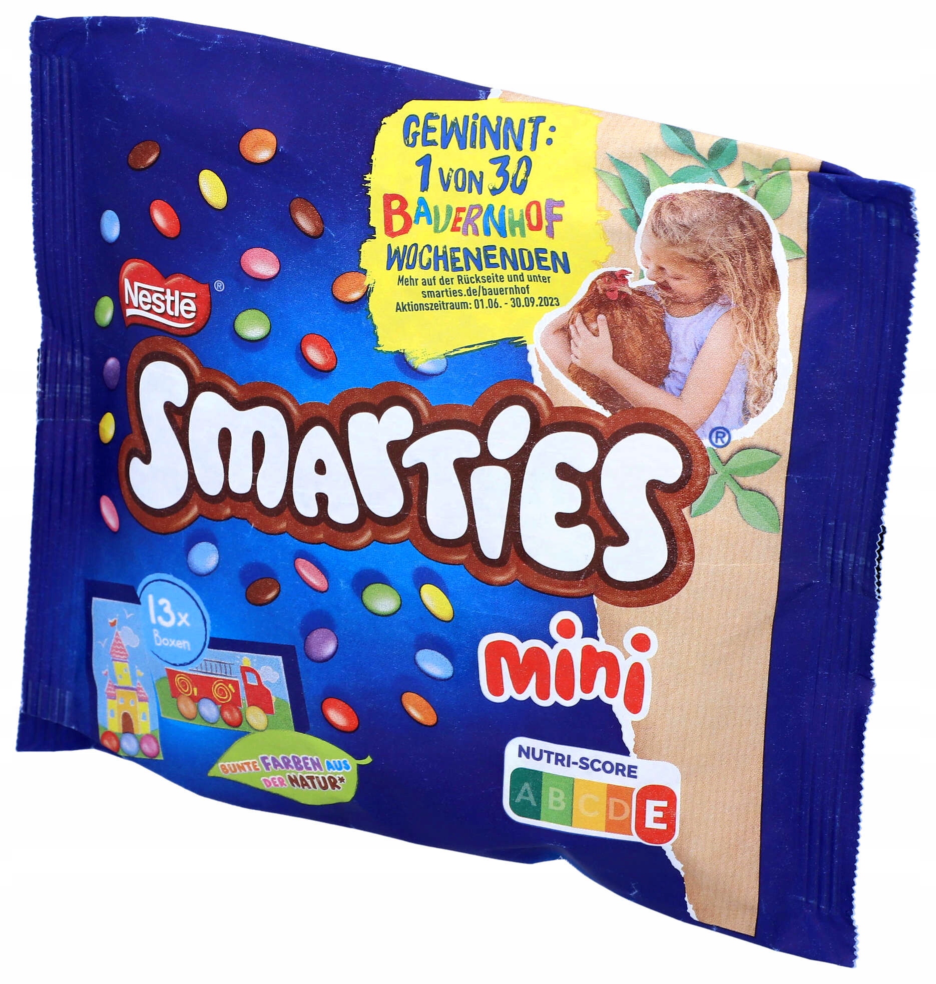 Cukierki draże z mleczną czekoladą w skorupce Smarties Mini 13 szt 187g Stan opakowania oryginalne