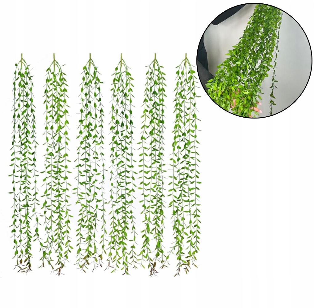 

6x Girlanda Z Ruskusa Zwis Ruskus Sztuczne Kwiaty