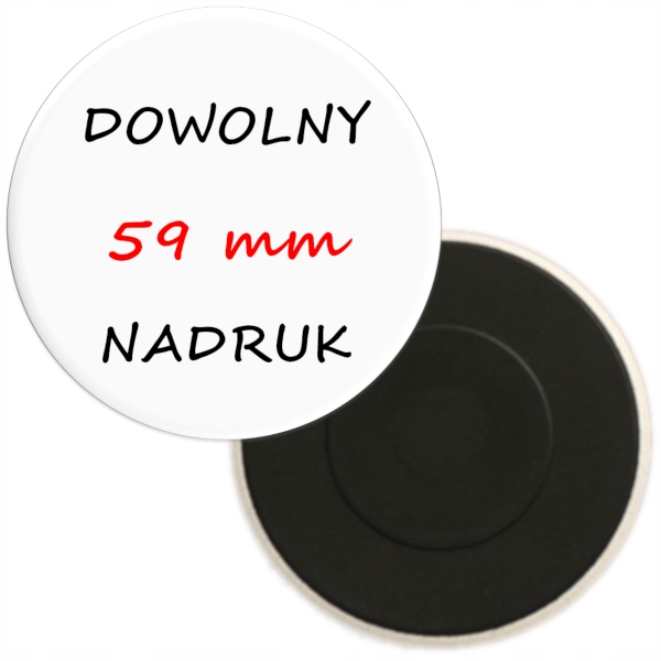 

Magnes Reklamowy z dowolnym nadrukiem Logo 59 mm