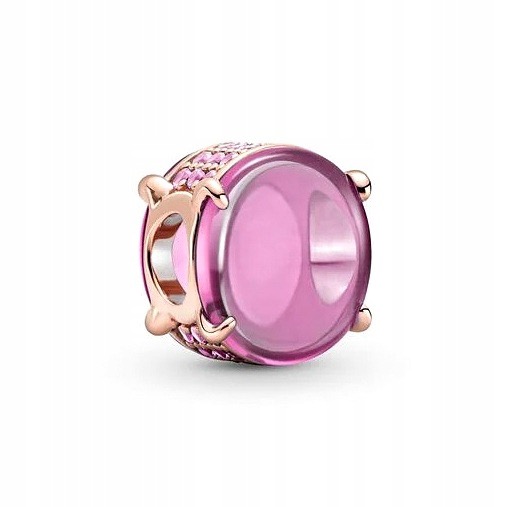 

89 Charms Owal kryształ różowy S925 do Pandora