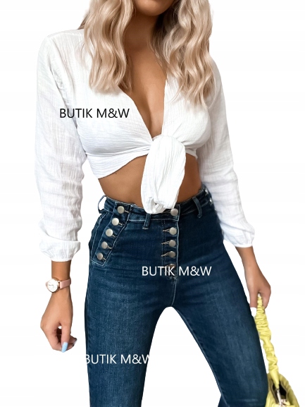 

Jeansy ciemne M.Sara skinny wysoki stan guziki