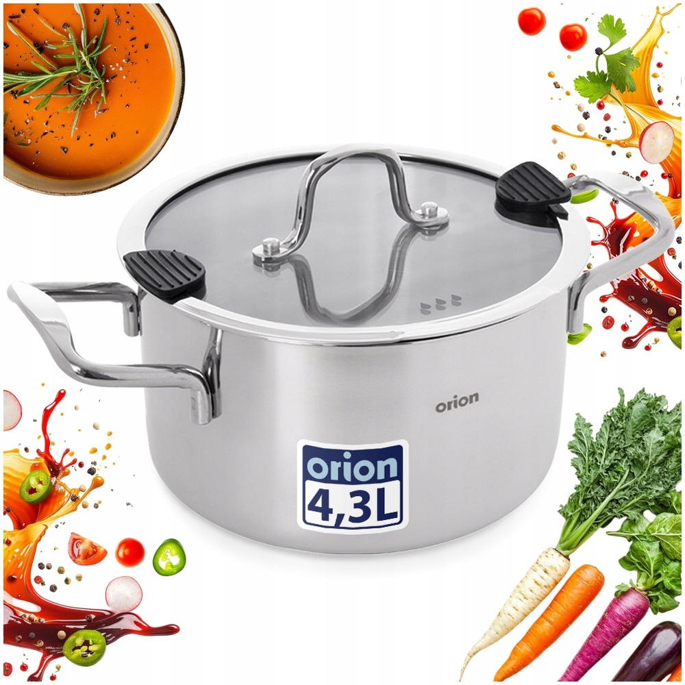 Hrnec Orion Venice s poklicí nerezový 22 cm 4,3L Premium