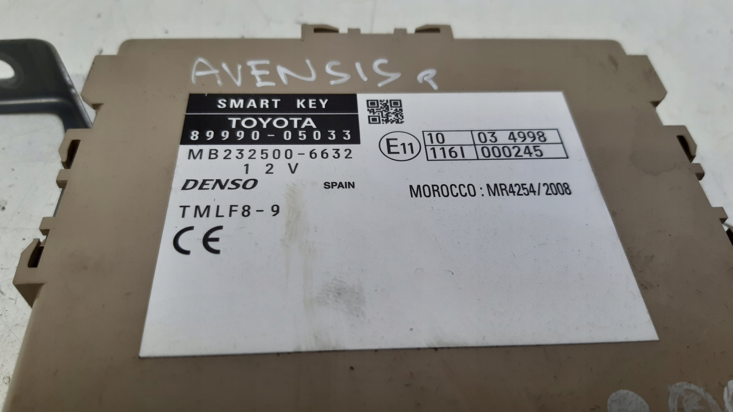 control unit smart key 8999005033 Toyota Avensis T27