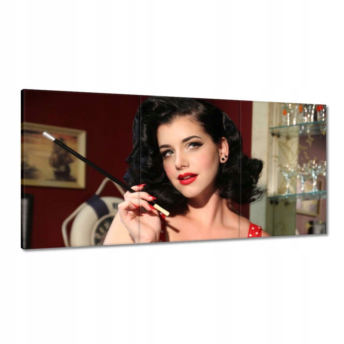 Obrazy 180x90 Vintage Žena Naivka