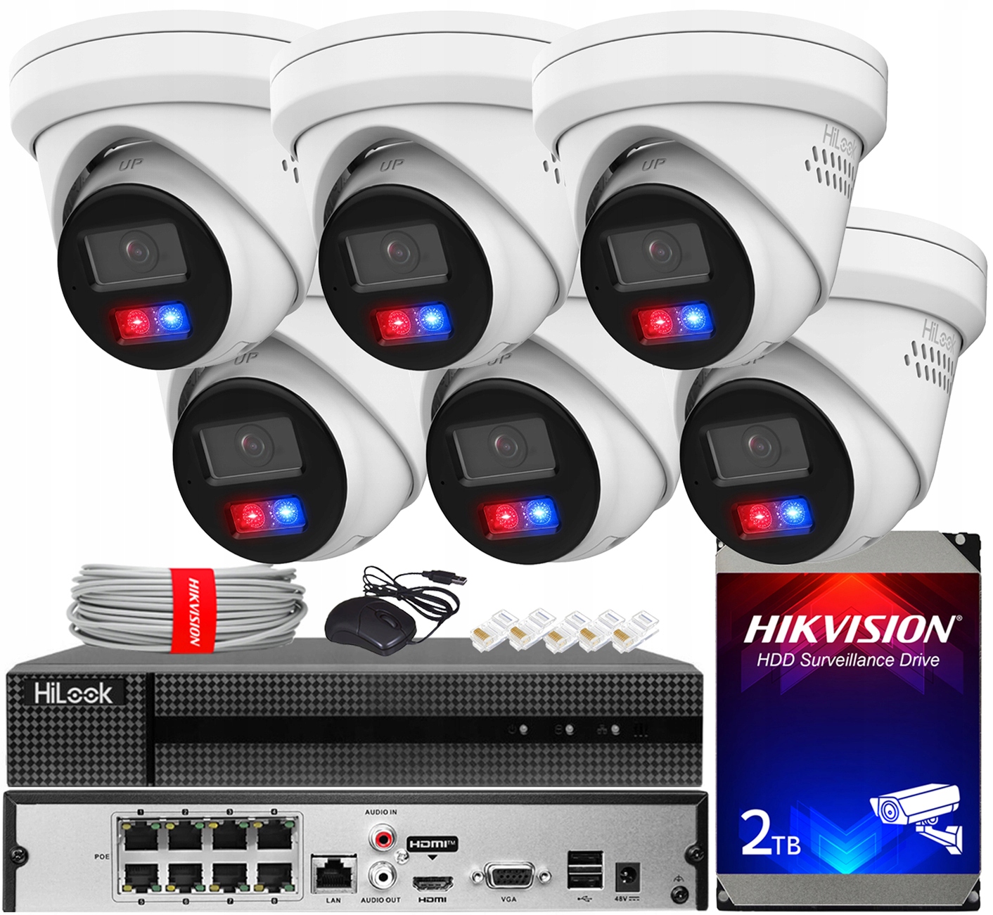 Ip monitorování 6 kamer IPC-T260HAP-LUF/SL 6MPx Live Guard Záznamník 8ch