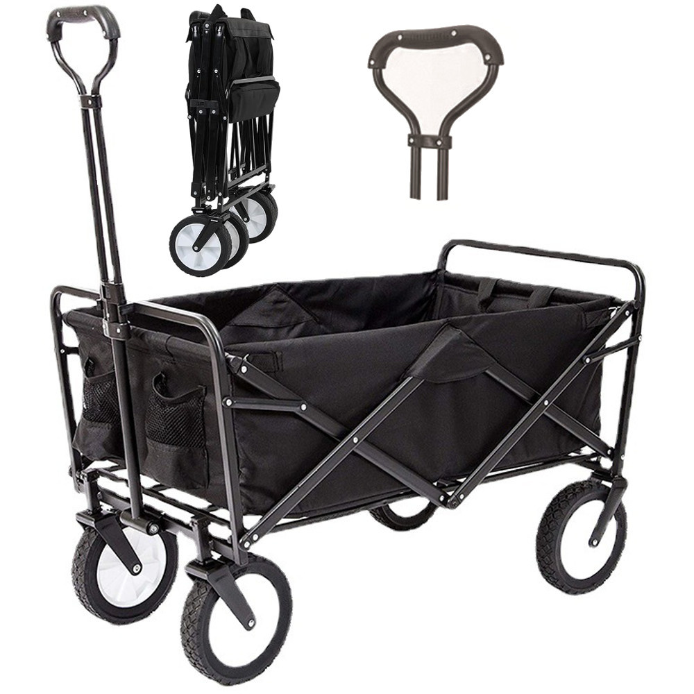 Velký Zahradní Přepravní Turistický Plážový Vozík, Skládací, 170 l, Prostorný