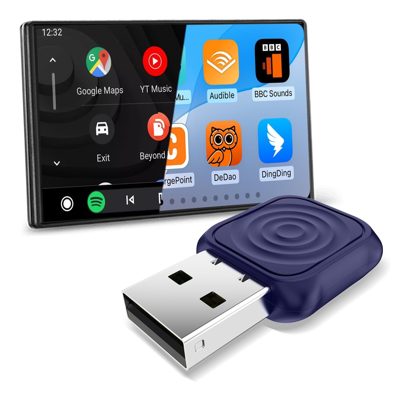 Carlinkit Mini Ultra 2 w 1 bezprzewodowy adapter Carplay Android Auto wtyczka