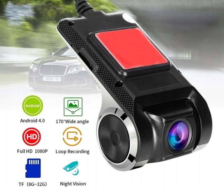 Відео рекордер водіння DVR ADAS 1280P USB ANDROID