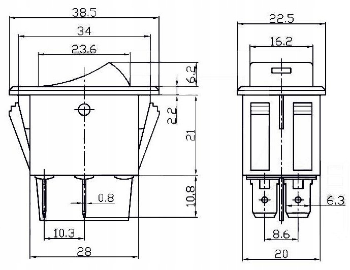 WŁĄCZNIK ŚWIATEŁ PRZECIWMGIELNYCH KOŁYSKOWY 12V G Symbol PMG