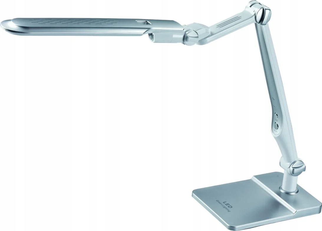 Stolová kresliaca Led lampa strieborná, moderná, nastaviteľná Kaja