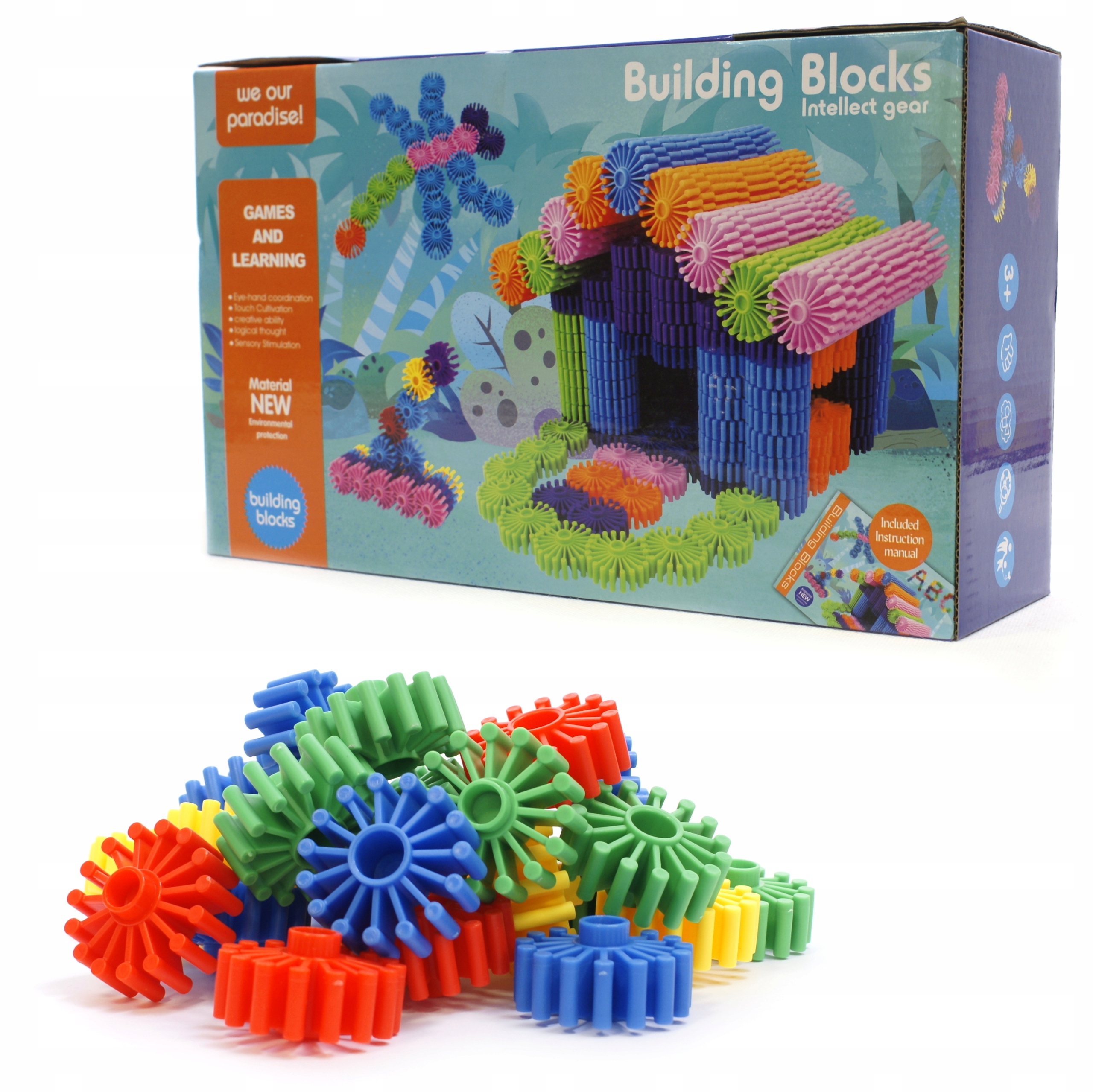 

Plastikowe Klocki Konstrukcyjne 3D duży zestaw