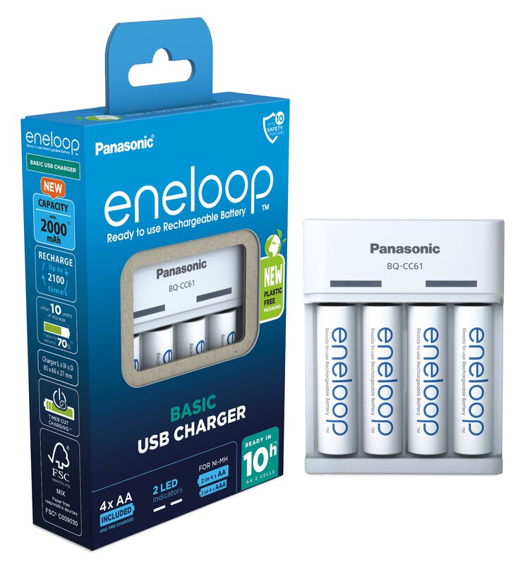 

Ładowarka Panasonic Eneloop BQ-CC61 Usb 4 x R6